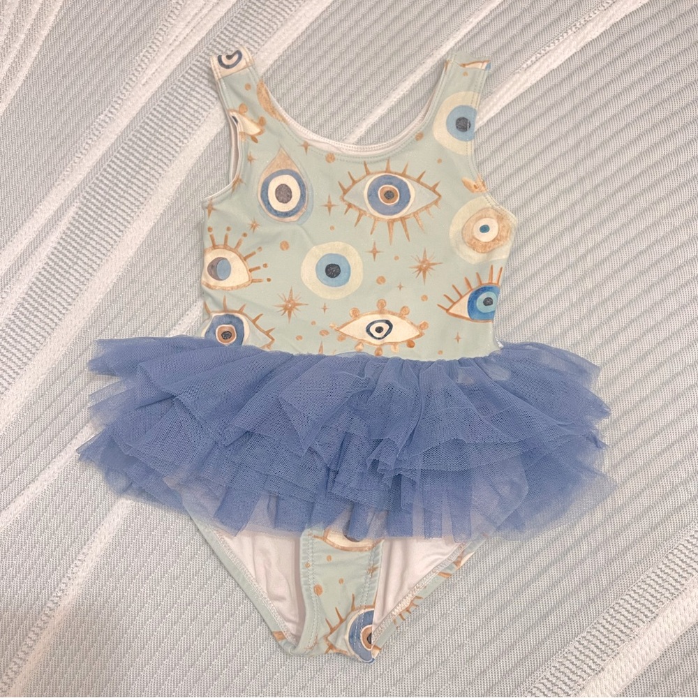Posh peanut evil eye tutu swimsuit bathing suit 3t